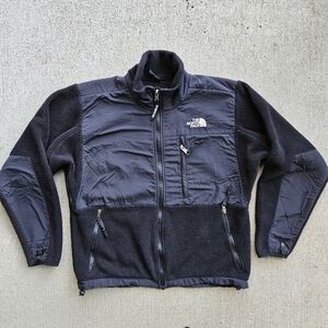 VTG The North Face Black Denali Polartec Fleece Hiking Jacket Coat Womens Small